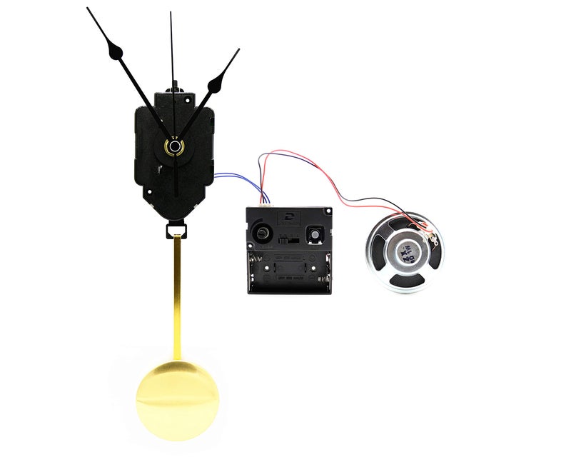 TIKROUND Original Youngtown 12888 Chime Melody Pendulum Clock Movement with 2 Sets of Hands 235mm 5964 Inch Shaft Length 16mm 58 Inch Thread Length