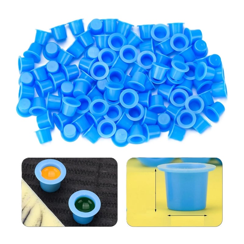 RAJry Medium Size 100Pcs Disposable Tattoo Ink Caps For Tattoo Ink, Tattoo Supplies - Image 1