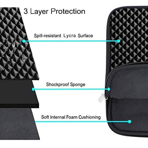 SUKHAD Diamond Foam Splash Shock Proof Tablet, Laptop Sleeves for 13.5” Inch Laptop - Black - Image 2