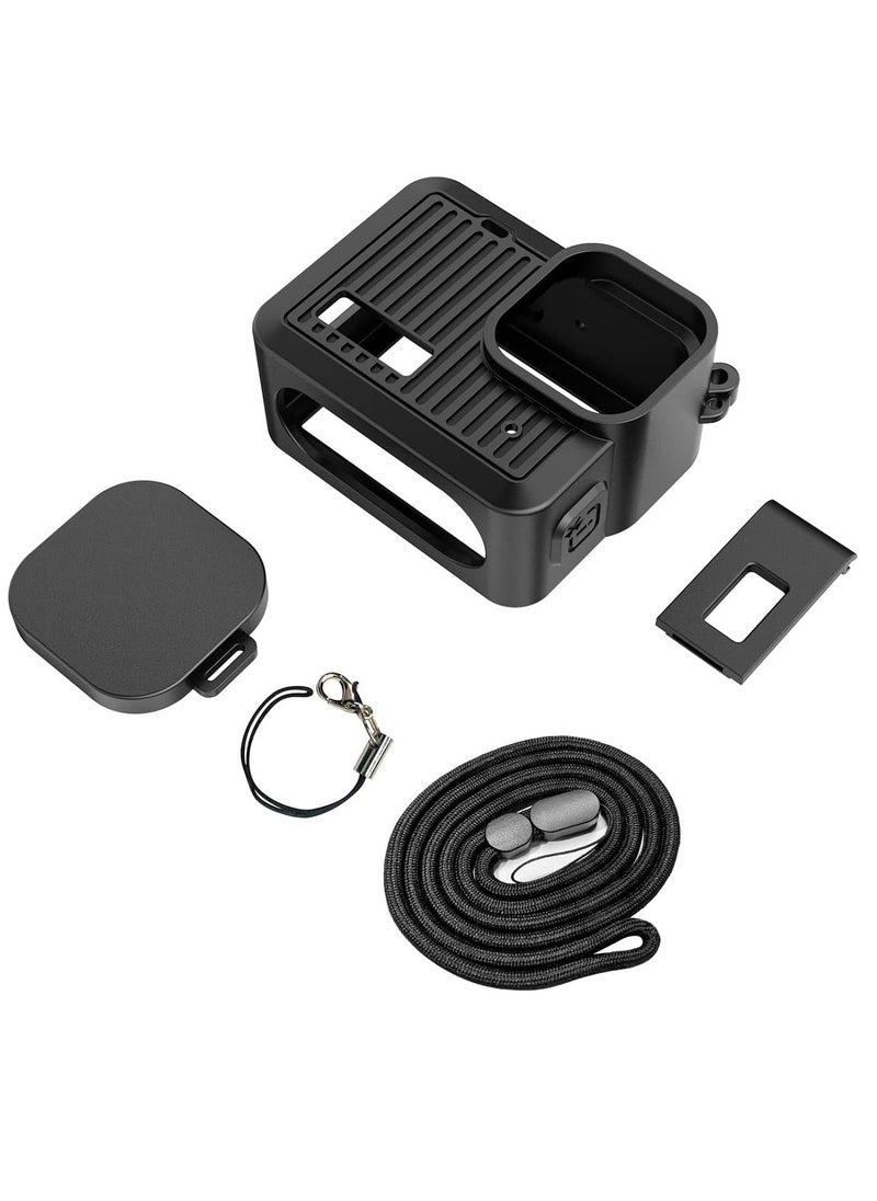 Generic For GoPro Hero 2024 Accessory Suit Silicone Case + Screen Protector + Side Cover, Dustproof, Drop-proof, HD - Black  - Image 2