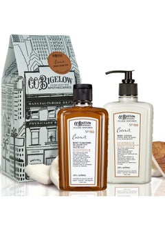 C. O. Bigelow C.O. Bigelow Apothecary Duo, Coconut Body Care Gift Box with Body Soap & Lotion, Gift Set of Two - Moisturizing Lotion & Liquid Body Wash for Dry Skin - 10fl oz Each  - Image 1