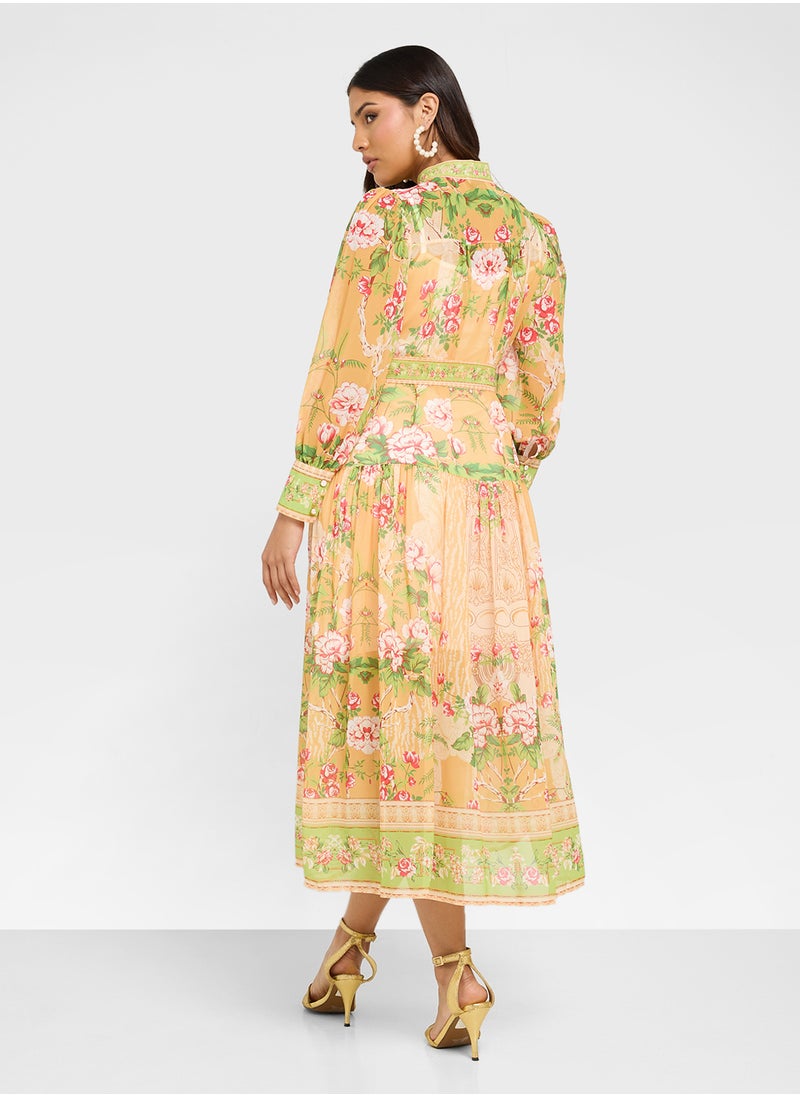 ELLA - Abstract Print Dress - Image 1