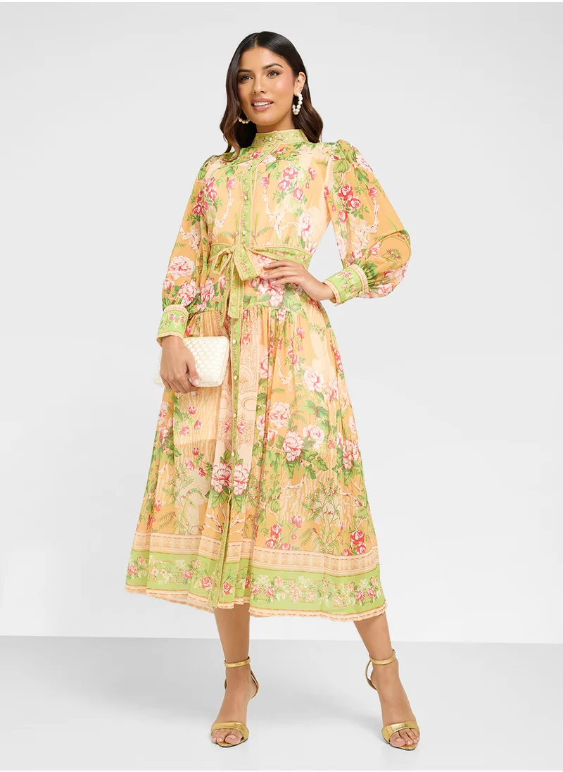 ايلا Abstract Print Dress
