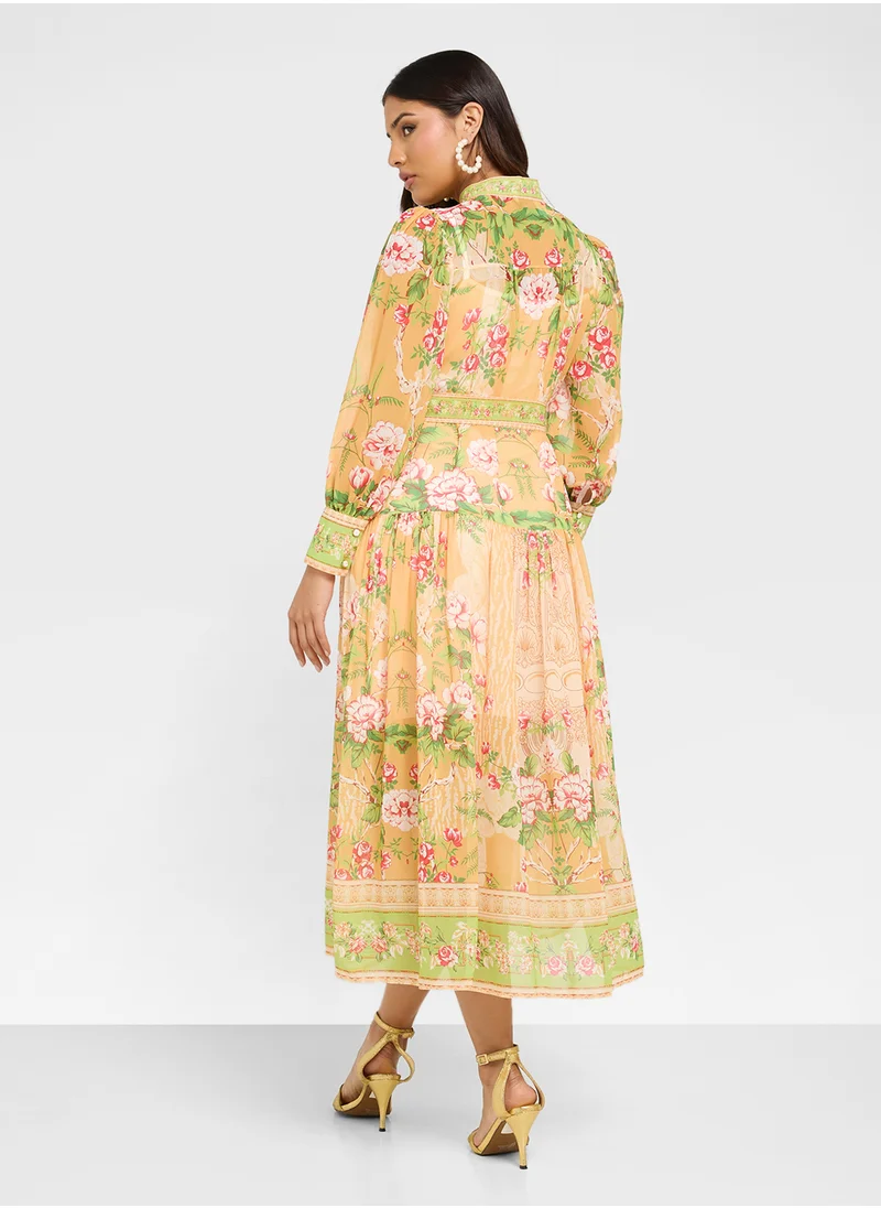 ايلا Abstract Print Dress