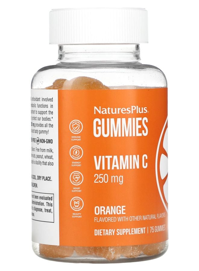 NaturesPlus Vitamin C Gummies Orange 75 Gummies (125 mg per Gummy) - Image 2