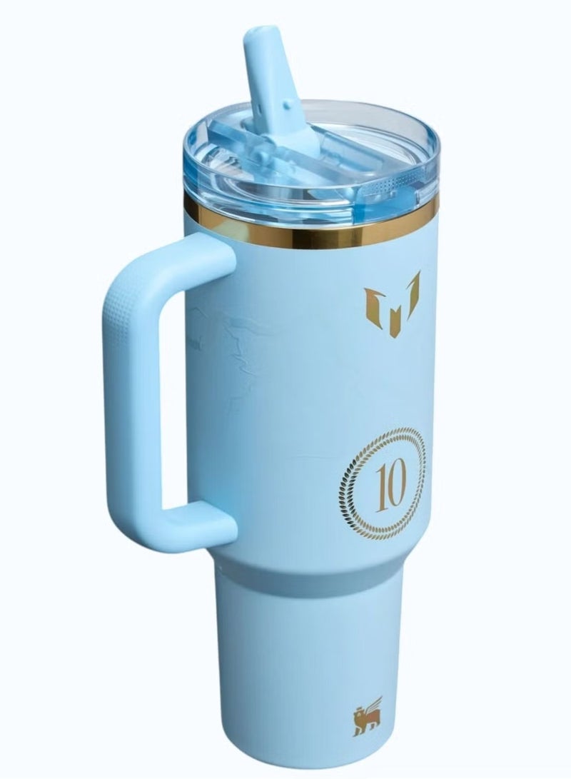 كوب ميسي x ستانلي Quencher ProTour بغطاء وقشة قابلة للطي – سعة 40 أونصة - Image 4