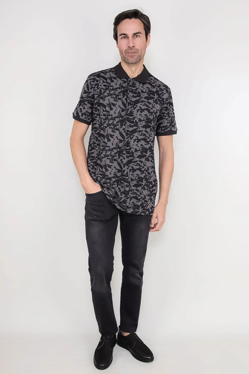 Alexander Gardi Camouflage Patterned Polo Collar T-Shirt 20-HNDKS04