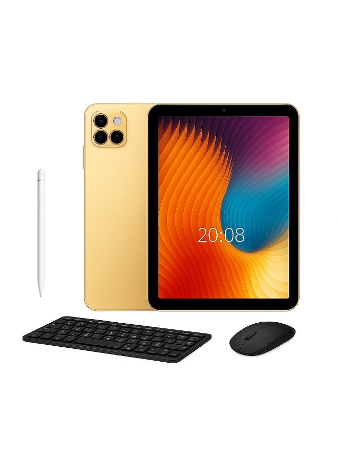 Oteeto TAB 19 – 10.1-Inch Android 14 Tablet PC, 12GB RAM, 512GB ROM, Octa-Core, 13MP + 8MP Camera, 8000mAh, WiFi + Dual SIM – Gold - Image 1