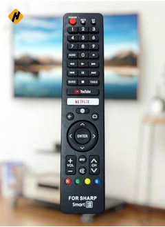 Sharp AQUOS Smart TV LCD LED Remote | Replacement Remote Control Fit for Sharp AQUOS Smart TV LCD LED With YouTube & Netflix key Buttons