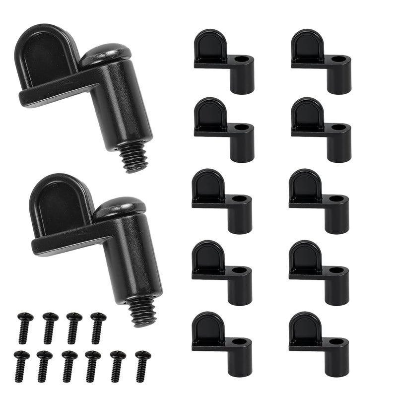 Batator 7/16 Inch Window Screen Clip with 12 Screws, Storm Door Clips for Glass and Screen, Screen Door Clips to Hold Screen, Screen Retainer Clips for Storm Panels, Window Screen Fasteners(12 Pack) - Image 1