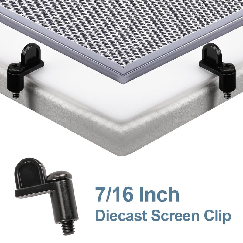 Batator 7/16 Inch Window Screen Clip with 12 Screws, Storm Door Clips for Glass and Screen, Screen Door Clips to Hold Screen, Screen Retainer Clips for Storm Panels, Window Screen Fasteners(12 Pack) - Image 5
