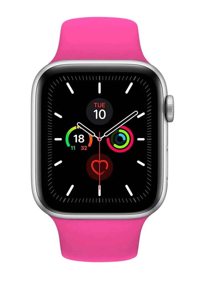 TWEGGON Silicone Strap for Apple Watch All Series Compatible with 42mm(Series 10)/41mm/40mm/38mm Barbie Pink  - Image 1