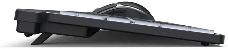 Hama WKM-750 Rechargeable Wireless Keyboard and Mouse Combo - LED Backlit Multi-Device Bluetooth Keyboard USB-C Fast Charging Multimedia Function Keys - Metal Scroll Wheel DPI Switch- Black - Image 4