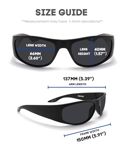 PRIVEL XXL Size Extra Large 150MM Wrap Around Sport Polarized Sunglasses for Big Wide Heads Men TR90 Running Cycling Glasses (PMX011P-1) - Image 5