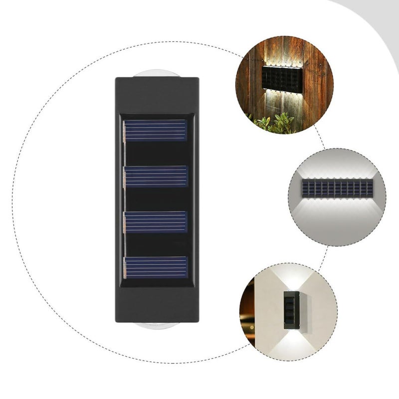 Waterproof Solar Wall Lights Double Head White LED For Garden Fence Outdoor - Image 5
