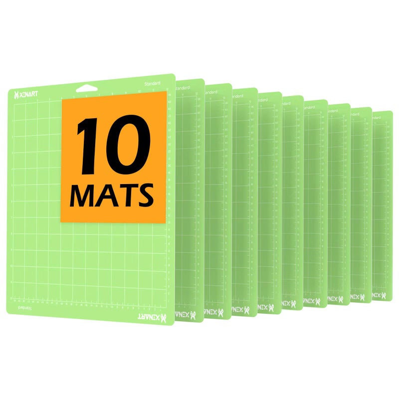Xinart Cutting Mats for Cricut Maker 3MakerExplore 3Air 212x12 Inch 10 Mats Standard Adhesive Sticky Green Quilting Replacement Cutting Mats Compatible with Cricut