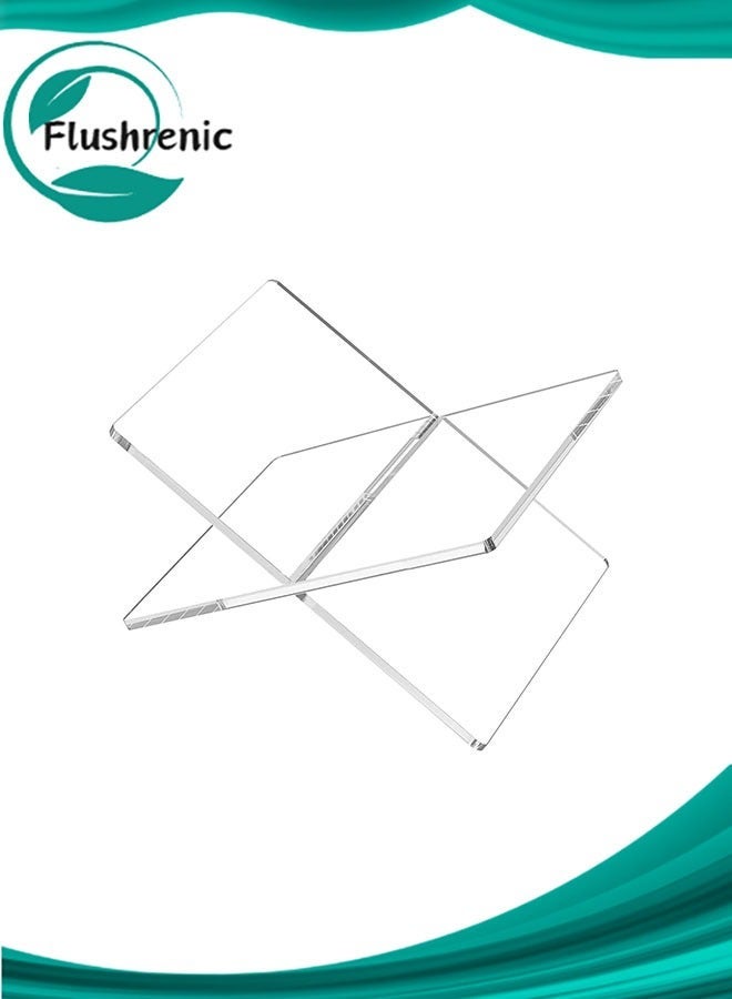 Flushrenic Acrylic Book Stand,Extra Thick Clear X-Shaped Holder, 1250*1850mm, Supports Up to 11 lbs,Tabletop Display Rack for Reading, Home & Office Use - Image 1