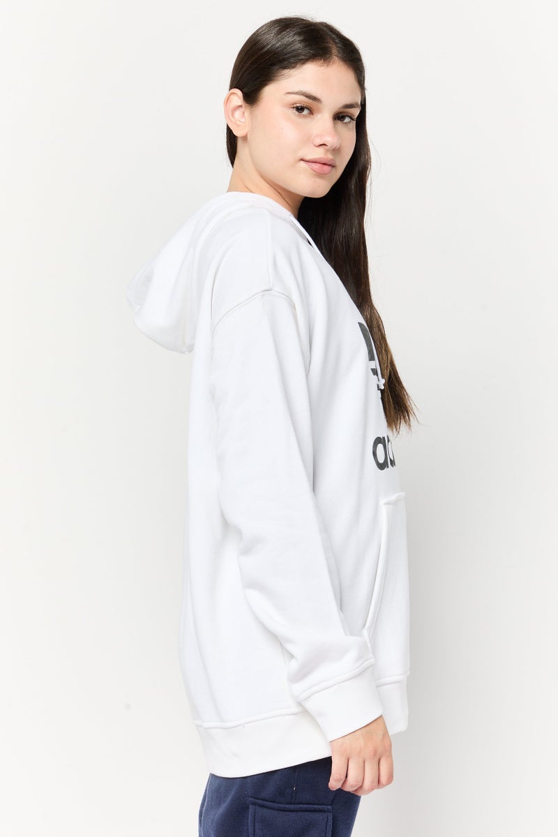 adidas Originals Women Sportswear Fit Long Sleeve Outdoor Hoodies, White  - Image 3