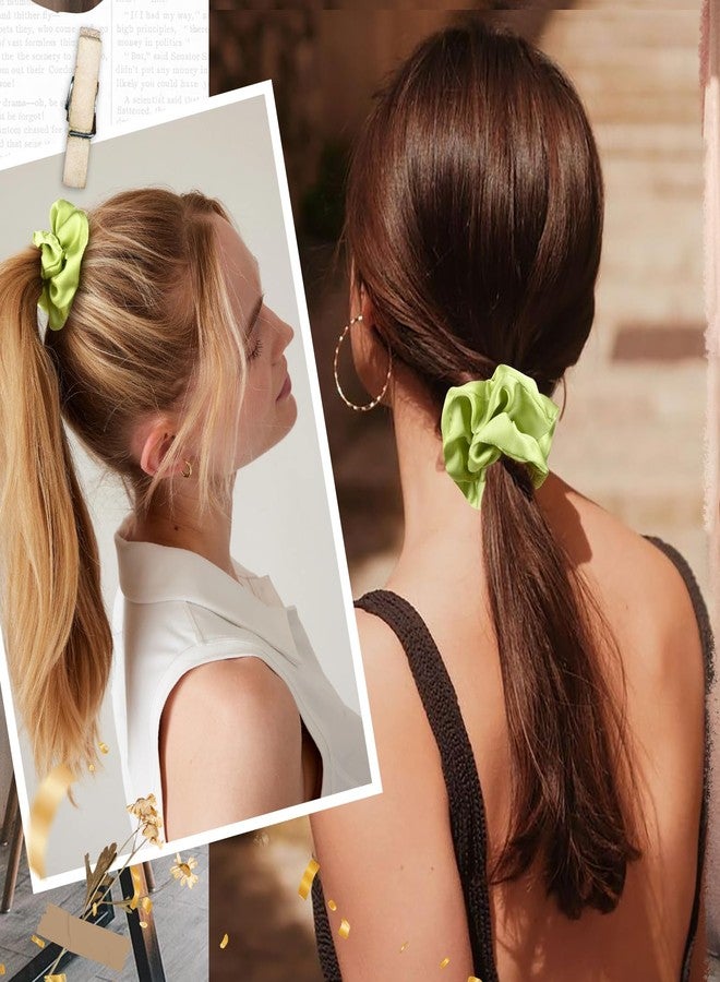 CEELGON Margaritas Bachelorette Party Favors Set of 8 Green Themed Bridesmaid Proposal Gifts Satin Scrunchies Hair Ties Bridal Shower Wedding Favors for Women - Image 5
