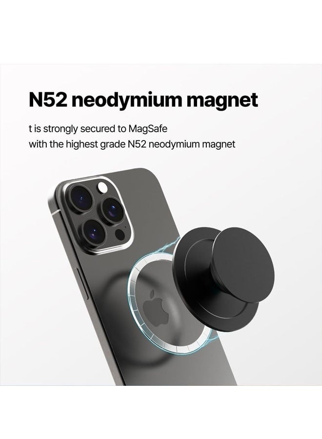 متوافق مع حامل الهاتف MagSafe بقوة مغناطيسية قوية 3800G للهواتف من سلسلة 16/15/14/13/12 (أسود) - Image 4
