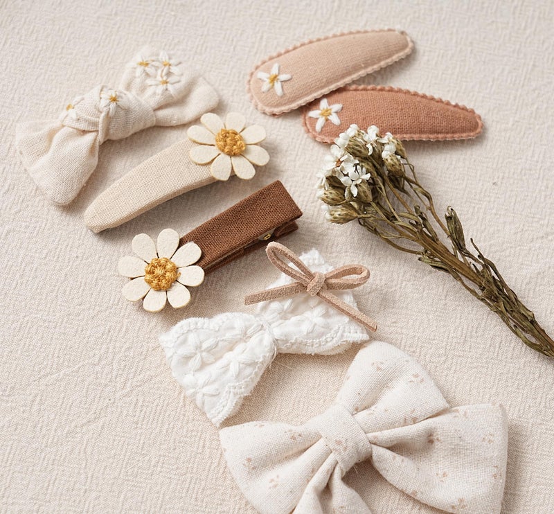 Fancy Clouds 20 Pcs Hair Clips for Girls with Bows Butterfly Flower,2" Fully Lined Alligator Clips and Barrettes,Handmade Hair Accessories for Baby Toddler Young Kids School Age Girls Gifts - Image 5