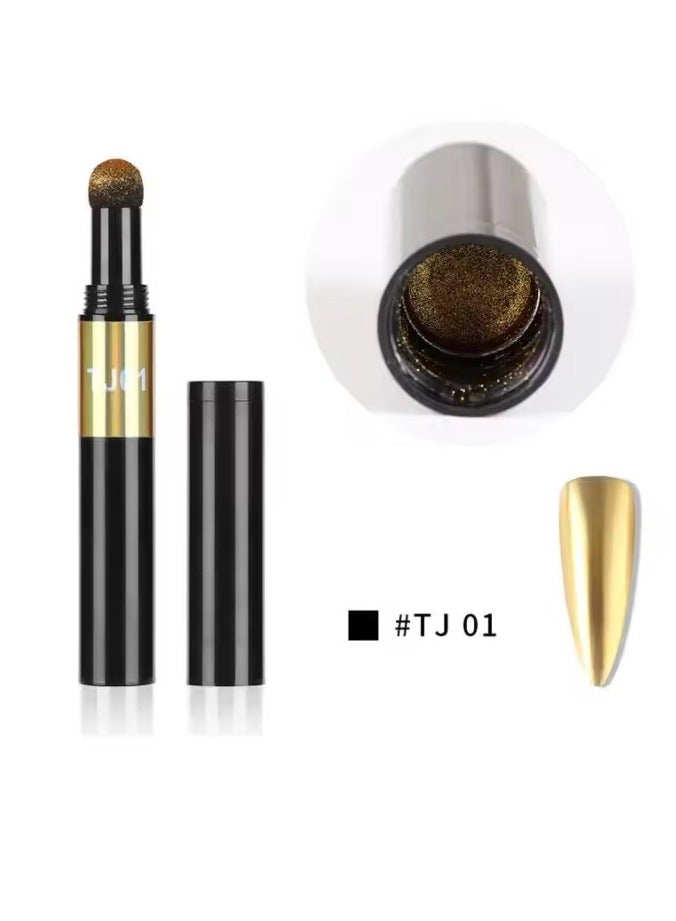 Goolsky Nail Art Glitter Mirror Powder Air Cushion Magic Pen Effect Chrome Pigment For Decorations UV Gel Polish Dust Nail Decor - Image 1