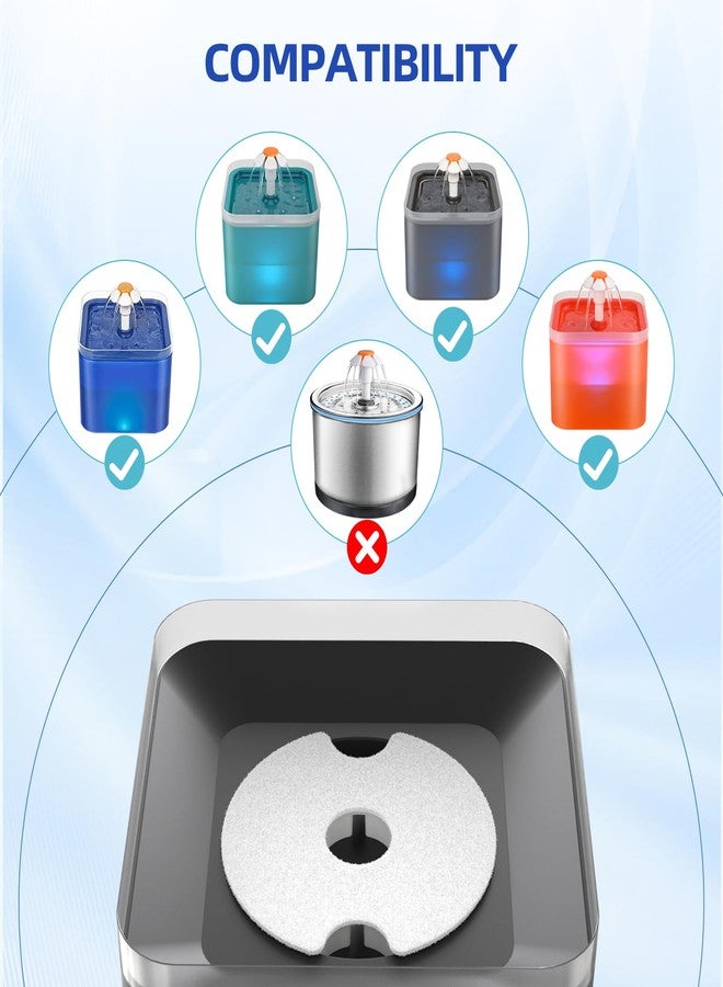 Baofum 8 Pack Cat Water Fountain Filter Replacement, Quadruple Filtration Cat Fountain Filter for 67oz/2L Pet Dog Water Dispenser, Pet Fountain Filter Replacement - Image 2