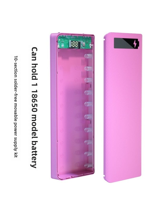 Welding-free 10 18650 Battery Charging Box Mobile Power Shell Nesting Digital Display DIY Charging Treasure Kit-Color:Blue-Power Capacity:Motherboard + Shell (welding-free)  - Image 5