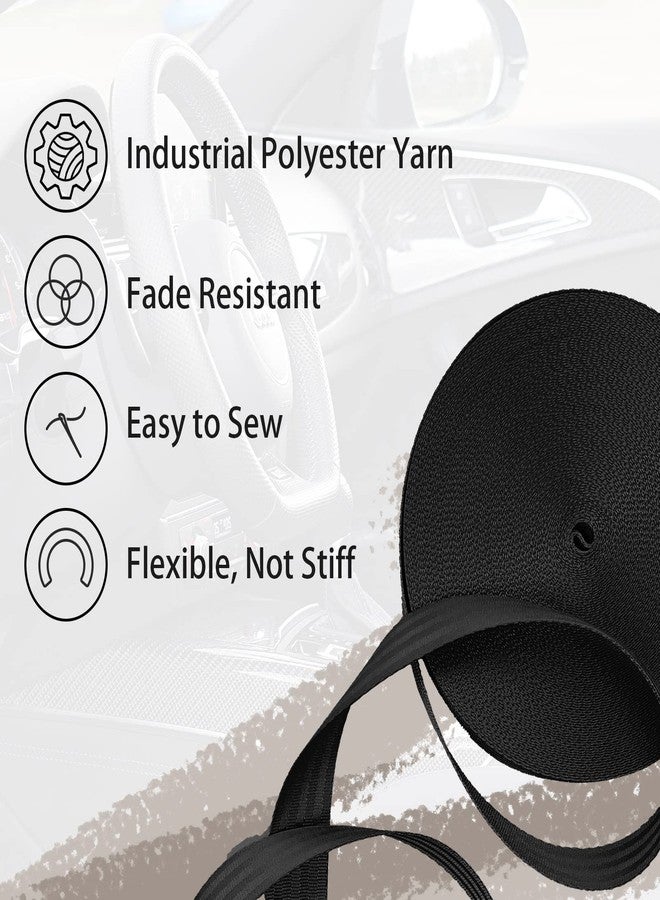 WEBSUKA Polyester Webbing Strap 16+Colors – 1"&1.5"&1.9" – 16.5 25 33 55 Yards Heavy Duty Webbing Roll, Flat Webbing Strap for Indoor&Outdoor Gear, Climbing, DIY Crafting, Repairing 1.5" 33yards - Image 3