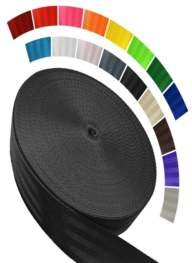 WEBSUKA Polyester Webbing Strap 16+Colors – 1"&1.5"&1.9" – 16.5 25 33 55 Yards Heavy Duty Webbing Roll, Flat Webbing Strap for Indoor&Outdoor Gear, Climbing, DIY Crafting, Repairing 1.5" 33yards - Image 1