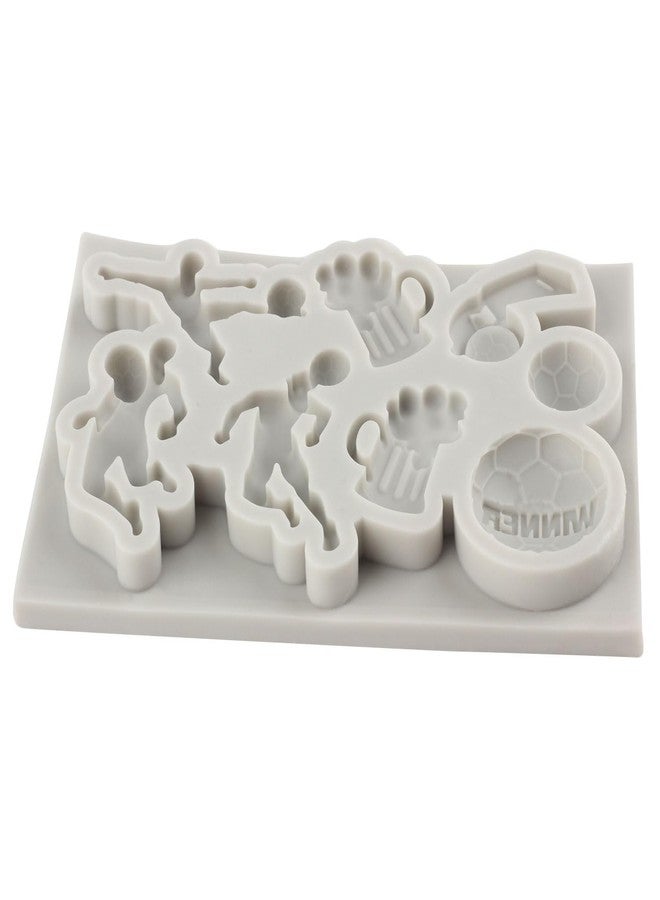 MINFEIDMS Football Theme Fondant Molds Football Silicone Mold Beer Whistle Chocolate Molds For Cake Decorating Cupcake Topper Candy Sugar Craft Polymer Clay Gum Paste - Image 5