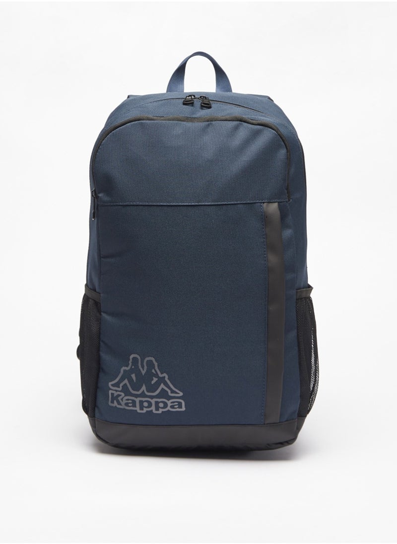 Kappa - Logo Print Backpack with Adjustable Handles and Zip Closure - Image 1