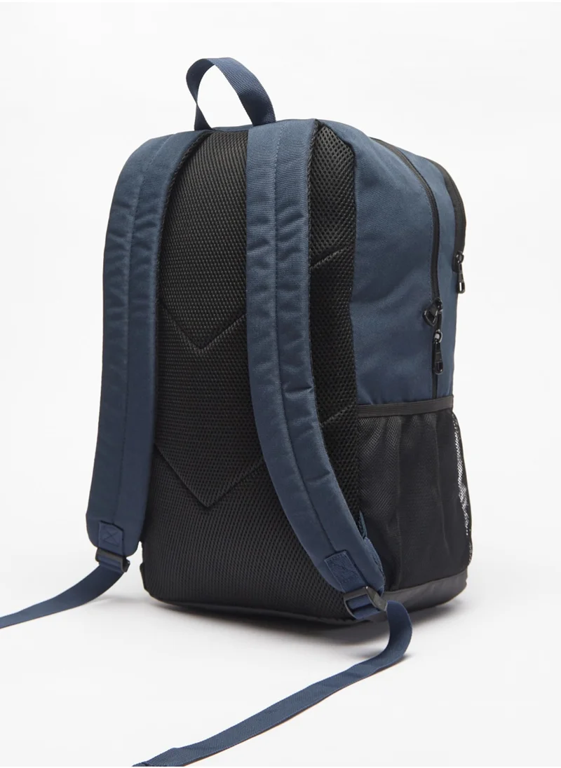 كابا Logo Print Backpack with Adjustable Handles and Zip Closure