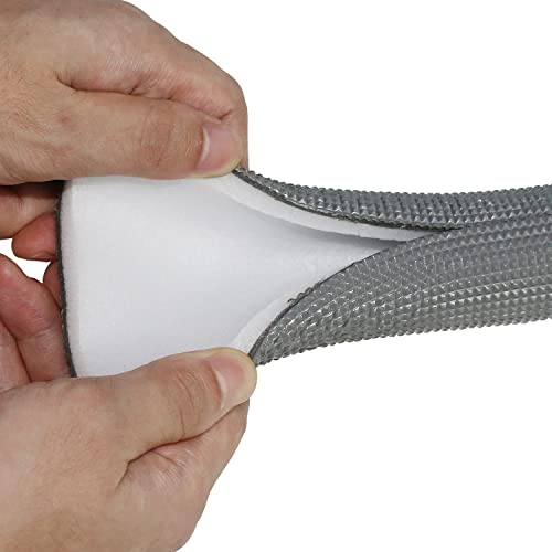 URBEST Pipe Insulation Tubing 1" x 3/8" Heat Preservation Insulated 6-Foot Length Handle Grips (Grey-9x10) - Image 3