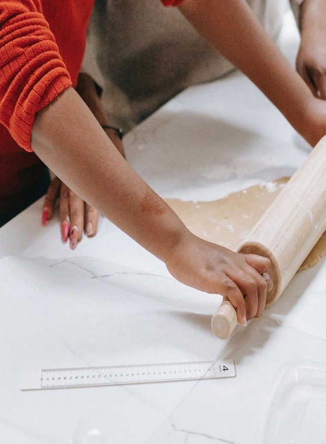 DEARMAMY Biscuit Balance Ruler 15.74In Rolling Pin Guide Stick with Graduated Scale for Dough Thickness Measurement Baking Tool for Even Dough Rolling - Image 3