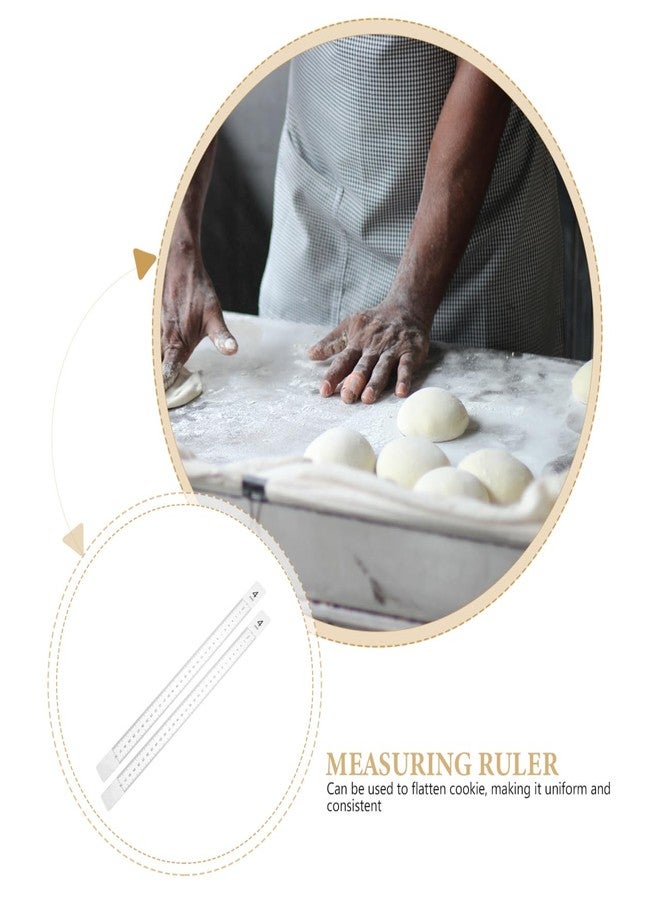 DEARMAMY Biscuit Balance Ruler 15.74In Rolling Pin Guide Stick with Graduated Scale for Dough Thickness Measurement Baking Tool for Even Dough Rolling - Image 4