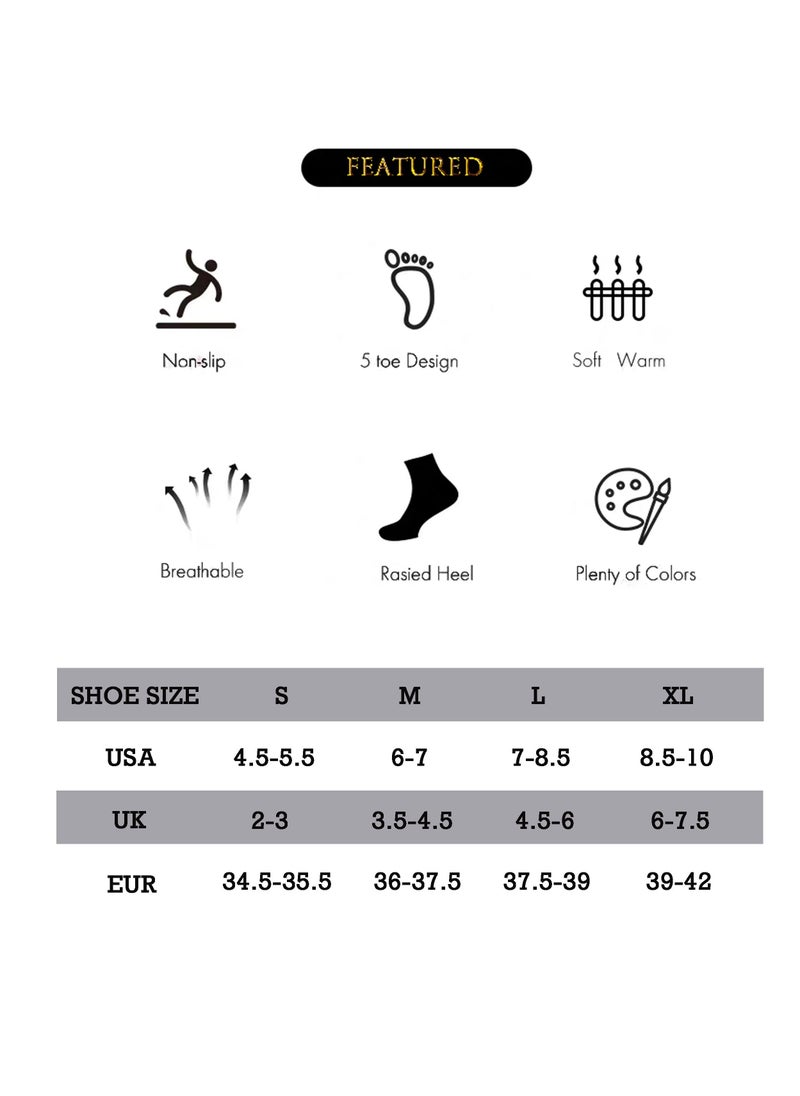 Y&D - Yoga Socks - Non-Slip Toeless with Grips & Straps Perfect for Pilates, Barre, Ballet, Bikram, Workouts Ideal Women - Image 1