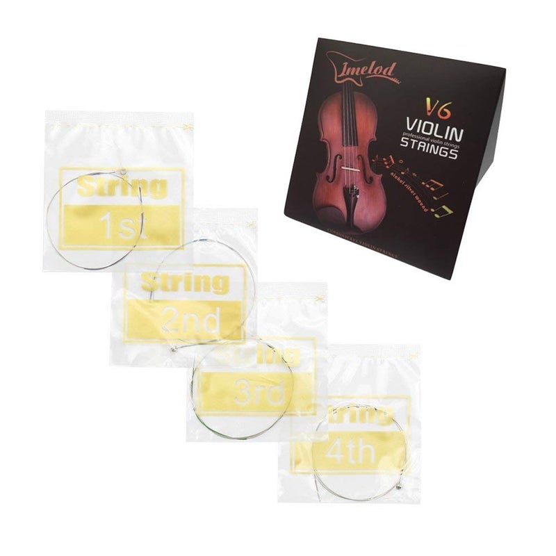 Imelod Violin strings Universal Full Set (G-D-A-E) violin Fiddle String Strings Steel Core Nickel-silver Wound with Nickel-plated Ball End for 4/4 3/4 1/2 1/4 Violins - Image 2