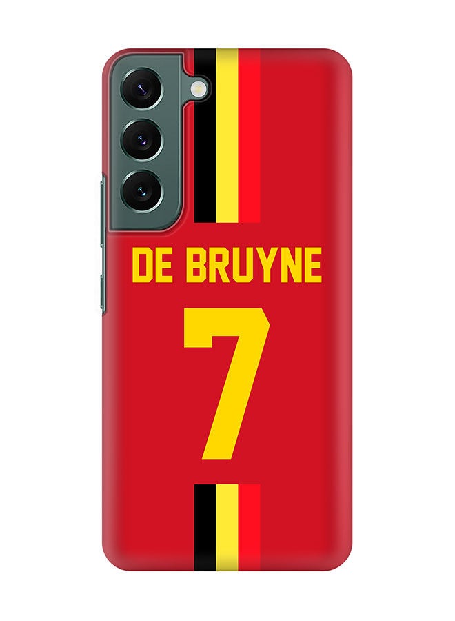 Stylizedd Slim Cover for Samsung Galaxy S22 Plus 5G Case Snap Classic Series Mobile Cover Hard PC Shield Matte Finish Print -Belgium-Player-De Bruyne - Image 1