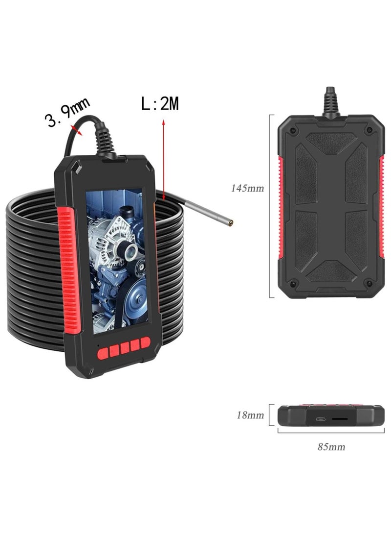 AROAQ - Reliable Industrial Endoscopic IP67 Waterproof Snake Camera 5-7H Work Time with 6 LED Lights Handheld 1280x720P Borescopes, 3.9mm 2m Hard Wire - Image 1