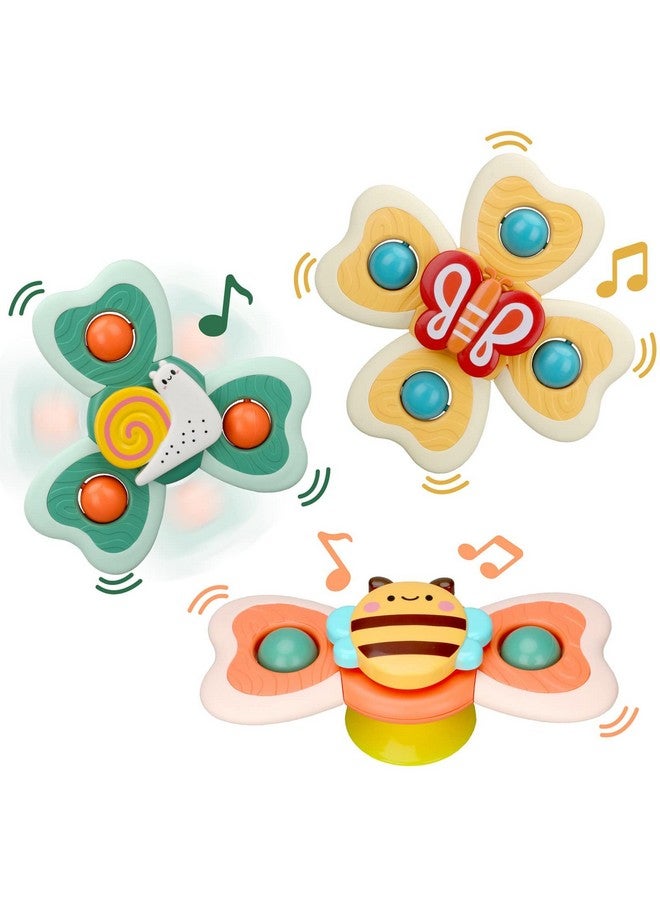 LZZAPJ Spinning Sensory Learning Toys for Toddlers 1-3, Baby 6-12-18 Months Suction Cup Spinner Toy,Baby Bathtub Bath Toys, Birthday Gifts for 1 Year Old and 2 Year Old Boys and Girls - Image 1
