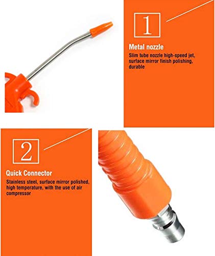 ISC ISC 4 Air Blow Gun 14 PT Steel 125mm Pipe Length for Pneumatic Tool - Image 3