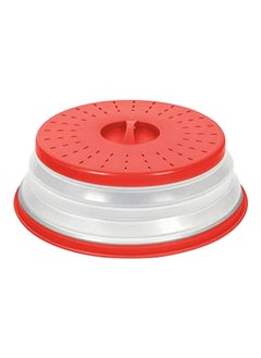 Tovolo Heat-Resistant Sturdy Collapsible Microwave Food Cover Red and Grey 1 x 10.5 x 11.5 Inch 81-10109  - Image 1