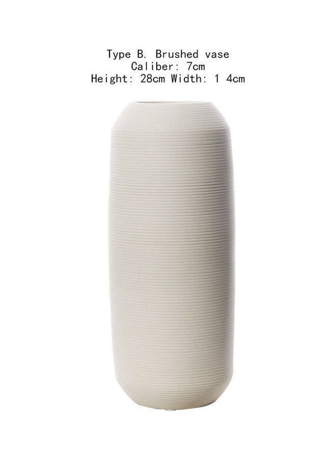 XiuWoo Ceramic Flower Vase White 28x1.4cm - Image 2