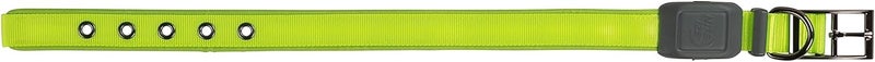 Nite Ize NiteDog Rechargeable LED Dog Collar, USB Light Up Collar with Metal Buckle, Water Resistant, Lime, Medium - Image 3