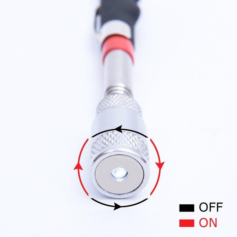 Ailenyun Telescopic Inspection Mirror with 2LED Lights, Telescopic Mirror Round Mirror, Telescopic Magnetic Pickup with LED Lights Tool kit. - Image 5