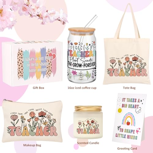 Tecanne Teacher Appreciation Gifts Teacher Gifts for Women Back to School Gifts End of The Year Thank You Teacher Gift Box Christmas Baskets Gifts for Teachers - Image 3