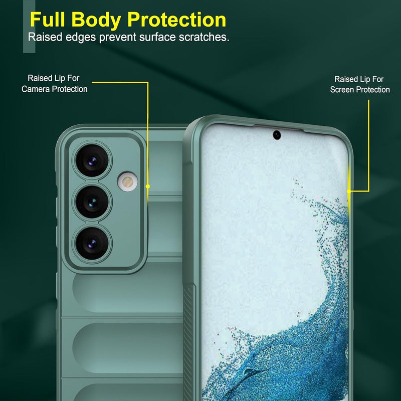 ZAPCASE غطاء خلفي لجهاز سامسونج جالاكسي S24 FE 5G | متوافق مع غطاء خلفي لجهاز سامسونج جالاكسي S24 FE 5G | غطاء سحري من السيليكون السائل مع حماية للكاميرا | أخضر داكن - Image 3