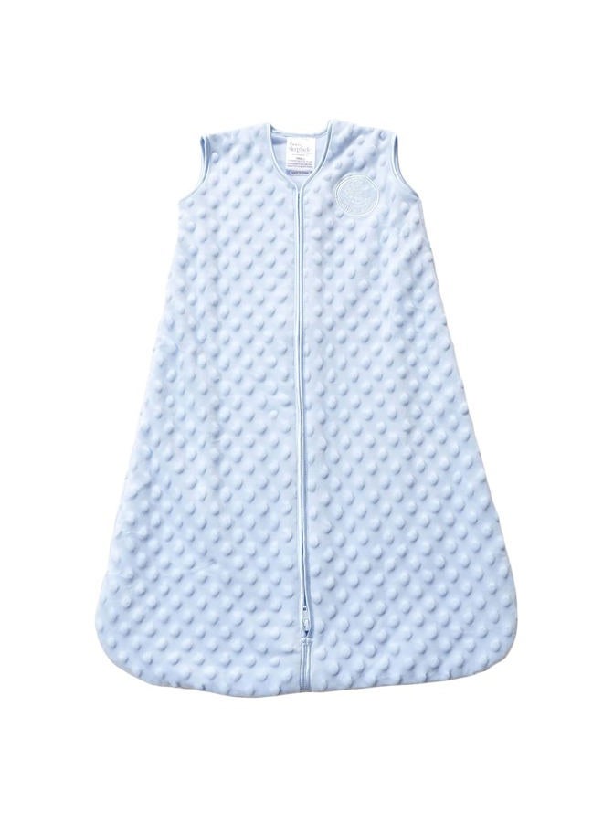 Halo Sleepsack Wearable Blanket, Velboa, TOG 1.5, Blue Plush Dots, Large 