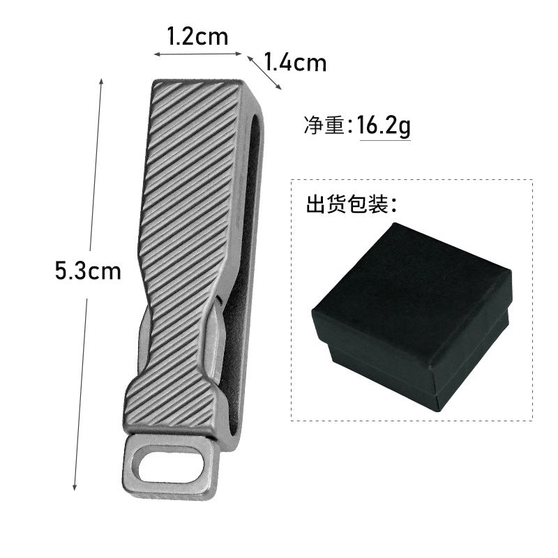 Factory direct selling titanium alloy belt buckle portable titanium alloy belt buckle mens titanium alloy belt clip Sandblasted kou0258